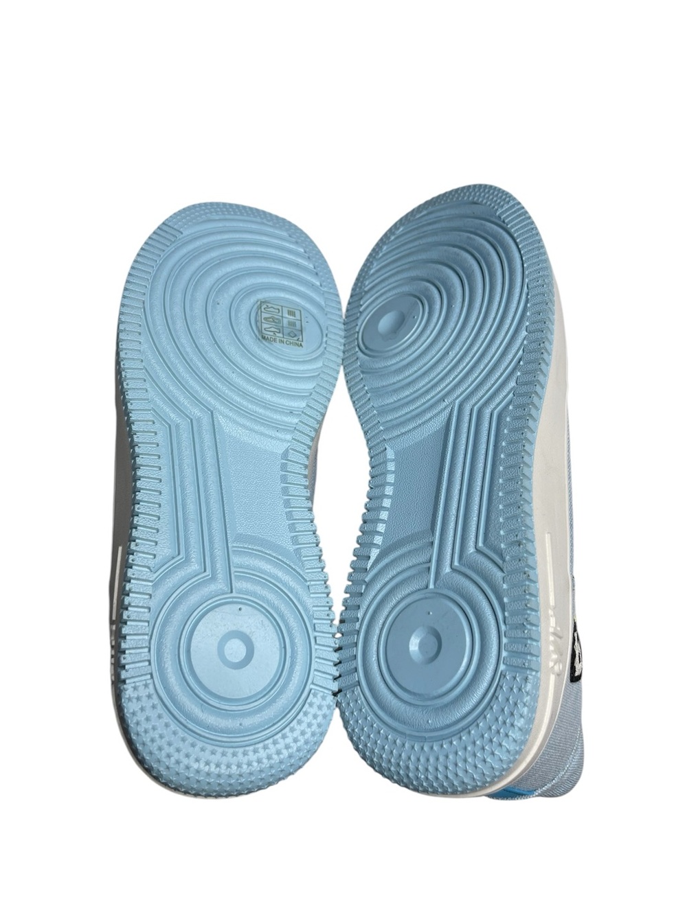 Light Blue Canvas Sneakers with Pac-Man Patch Fashion - Picture 8 of 8